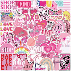 50 PCS Waterproof Cartoon College Style Stickers Set