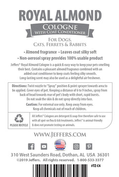Jeffers Pet Colognes with Coat Conditioner, 16 oz Spray