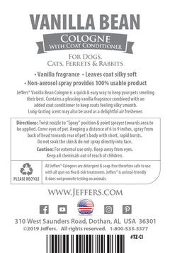 Jeffers Pet Colognes with Coat Conditioner, 16 oz Spray