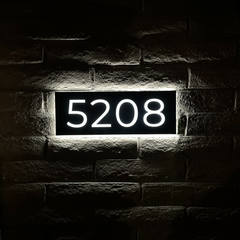 Metal Backlit Address Plaque – Custom LED House Address Sign
