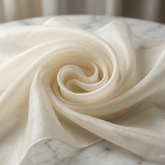 Crystal Organza Fabric by the Yard 60” Wide – Sheer Shiny Organza for Wedding Decor, Draping, Dresses, Curtains & Event Styling
