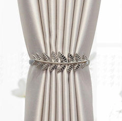 Curtain Tieback High Quality Elastic Holder Hook Buckle Clip Pretty And Fashion Polyester Decorative Home Accessories Leaves Curtain Holder Holdback For Window Drapery Convenient Office Home Decoration Buckle Holdbacks Curtain Straps