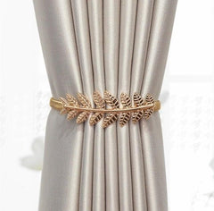 Curtain Tieback High Quality Elastic Holder Hook Buckle Clip Pretty And Fashion Polyester Decorative Home Accessories Leaves Curtain Holder Holdback For Window Drapery Convenient Office Home Decoration Buckle Holdbacks Curtain Straps
