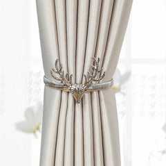 Curtain Tieback High Quality Elastic Holder Hook Buckle Clip Pretty And Fashion Polyester Decorative Home Accessories Leaves Curtain Holder Holdback For Window Drapery Convenient Office Home Decoration Buckle Holdbacks Curtain Straps