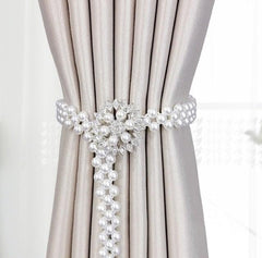 Curtain Tieback High Quality Elastic Holder Hook Buckle Clip Pretty and Fashion Polyester Decorative Home Accessories Modern Style Convenient Drape Tie Backs,Handmade Curtains Holdbacks Holder for Home Kitchen Office