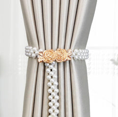 Curtain Tieback High Quality Elastic Holder Hook Buckle Clip Pretty and Fashion Polyester Decorative Home Accessories Modern Style Convenient Drape Tie Backs,Handmade Curtains Holdbacks Holder for Home Kitchen Office