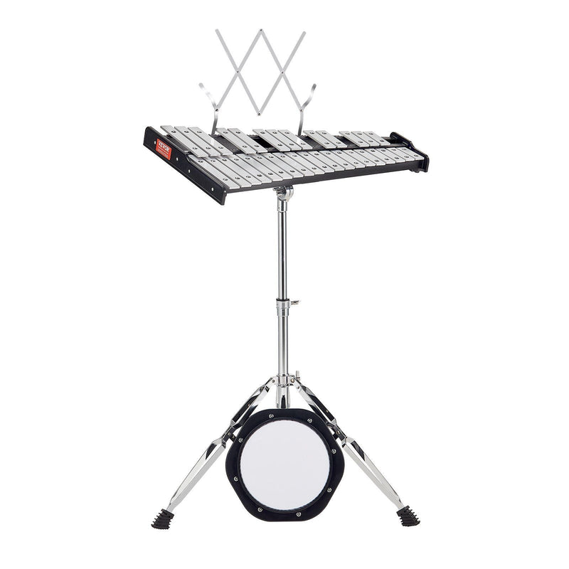 32 Note Glockenspiel Xylophone Bell Kit, Professional Percussion Instrument Set with Mallets, Drum Sticks, Music Stand, 8