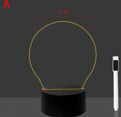 3D Small Night LED Message Board Lamp