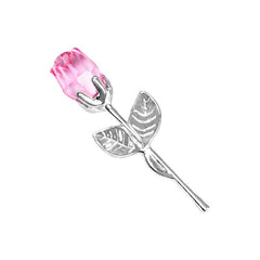 Valentine's Day Crystal Metal Rose Decoration