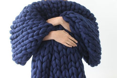 Nordic Thick Wool Hand-Woven Blanket