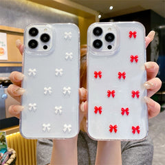 Epoxy Glitter Bow iPhone Case