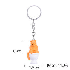 Creative Cartoon Cat Toilet Keychain DIY Accessories
