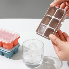 Silicone Ice Cube Mold with Cover for Home Use