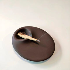 Sacred Wood Incense Burner Cement Stand