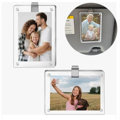 Acrylic Magnetic Car Sunshade Photo Frame Clip