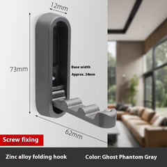 Foldable Cabinet Clothes Hook - Single Hook