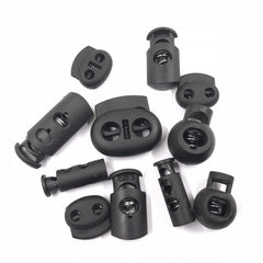 Black and White Plastic Spring Lock Buckles (Single/Dual)
