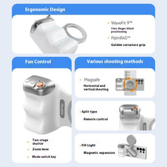 Magnetic Bluetooth Camera Handle for Phones