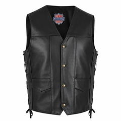 Legendary Dixon Men's Leather Motorcycle Vest