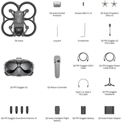 DJI Avata Fly Smart Combo (DJI FPV Goggles V2) - First-Person View Drone UAV Quadcopter with 4K Stabilized Video (Refurbished)