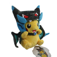 Pikachu Charizard Plush Costume with Hat (Blue/Yellow)