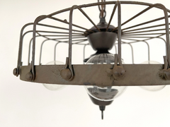 Rustic Industrial Cage Chandelier Light