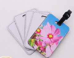 Double-Sided White PU Luggage Tag for DIY Printing