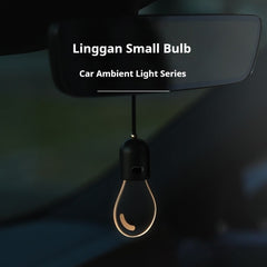 Crystal Car Pendant with Ambient Light Bulb
