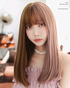 Multicolor Women's Wig with Bangs - Fashionable Style