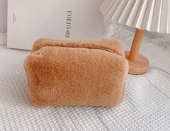 Plush Cosmetic Bag for Stylish Travel and Makeup Storage