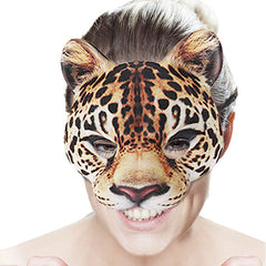 Cheetah Half Face Mask for Halloween Carnival Party