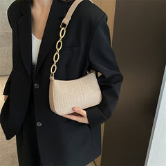 High-Quality Women's Felt Crescent Shoulder Bag