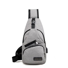 Trendy USB Men's Chest Bag and Casual Shoulder Backpack