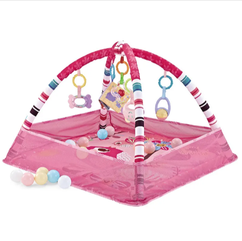 Newborn Play Blanket with Toy Rack