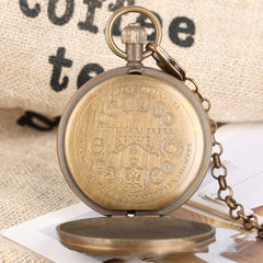 Antique Mechanical Pocket Watch with Engraved Flowers