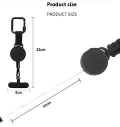 Outdoor Retractable Buckle Lanyard With Magnetic Suction