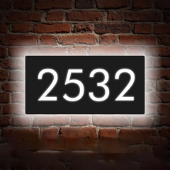 Metal Backlit Address Plaque – Custom LED House Address Sign