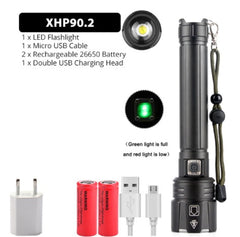 Rechargeable USB Flashlight with Power Display