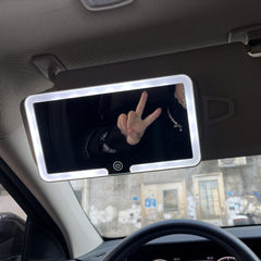 Car Makeup Mirror Sun Visor with LED Light