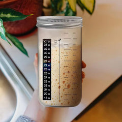 24oz Fermentation Glass Jar with Lid and Thermometer