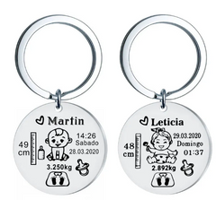 Newborn Baby Anniversary Keychain