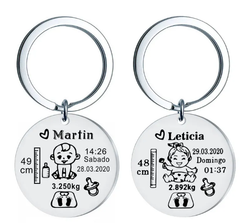 Newborn Baby Anniversary Keychain