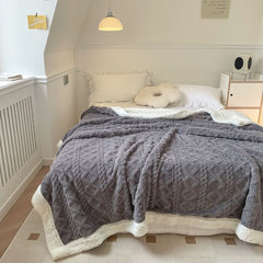 Double Thick Jacquard Berber Fleece Blanket