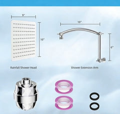 American-style Concealed Metal Showerhead Set
