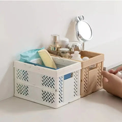Korean Large Capacity Folding Desktop Storage Basket
