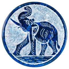 Elephant Round Soapstone Jewelry Box