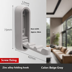 Foldable Cabinet Clothes Hook - Single Hook