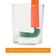 Carrot Cup Brush Set for Cleaning Bottles and Grooves