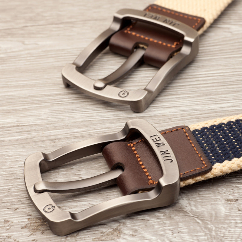 Men's Canvas Belt with Adjustable Length for Outdoor Use