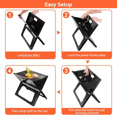 Foldable Portable BBQ Barbecue Grill